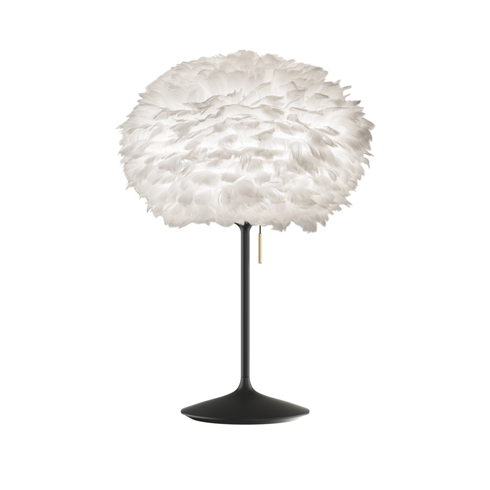 SANTE TABLE LAMP & FEATHER SHADE