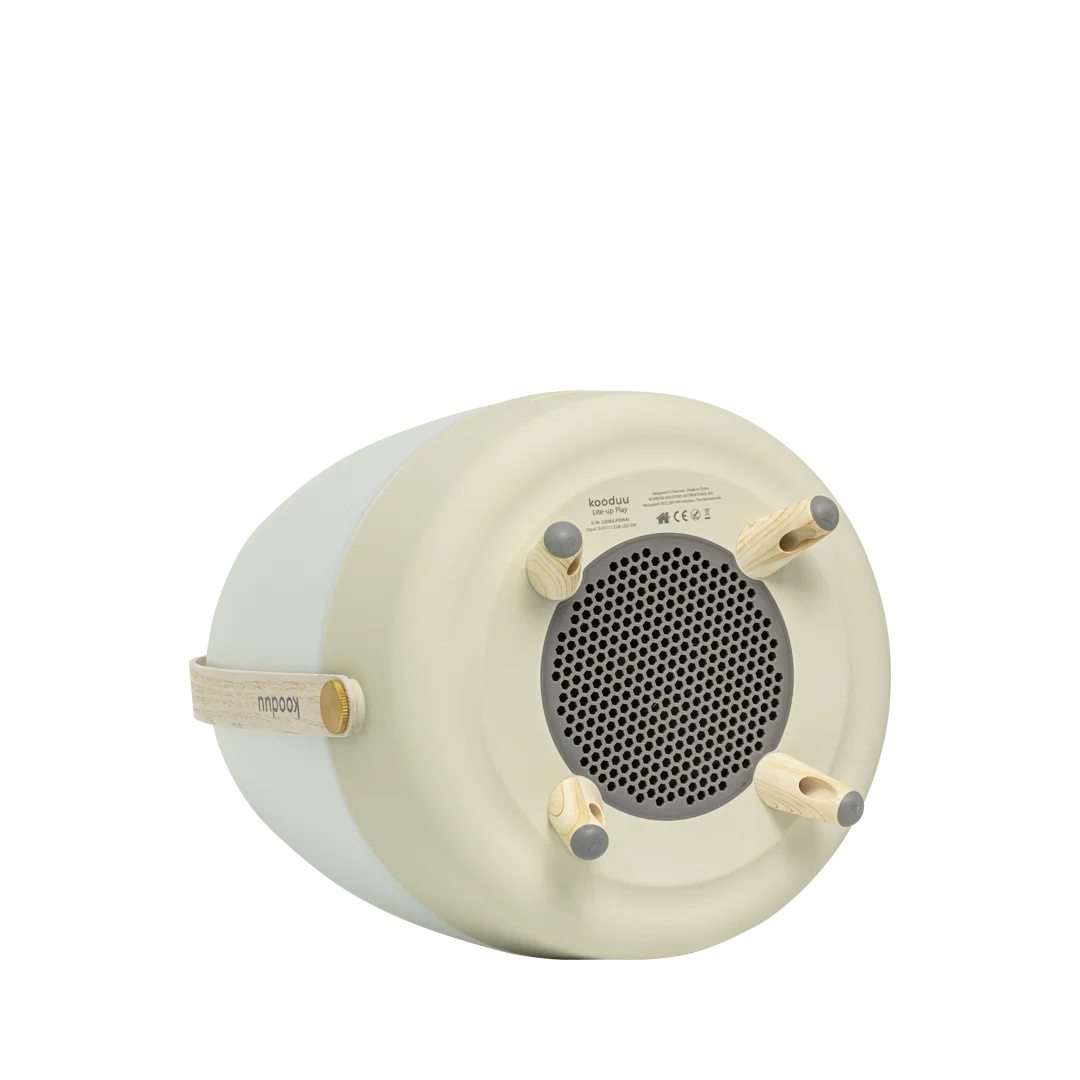Kooduu Lite-up PLAY in Sand, underside speaker view
