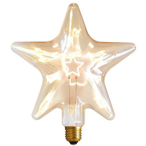 NUD LED STAR - GOLD AMBER